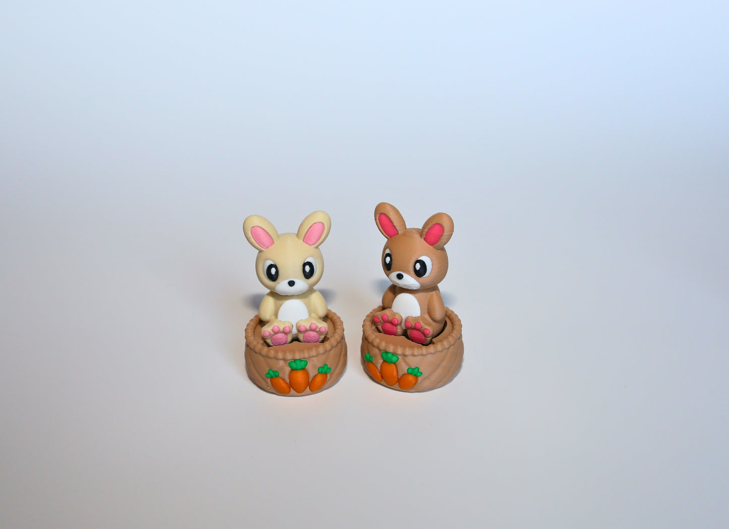 Easter Bunnies and Basket Fidget Mechanical Clicker, 3D Printed Fun Toys