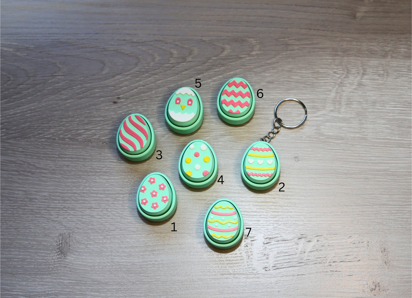 Easter eggs and bunny Fidget Mechanical Clicker, 3D Printed Fun Toys