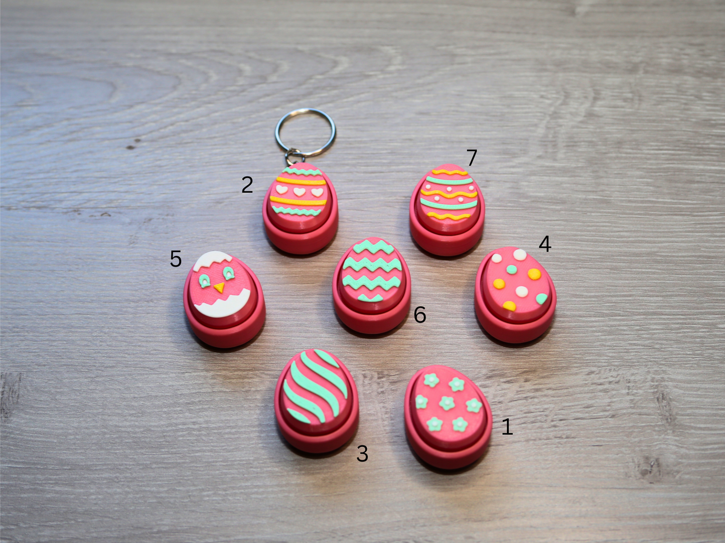 Easter eggs and bunny Fidget Mechanical Clicker, 3D Printed Fun Toys