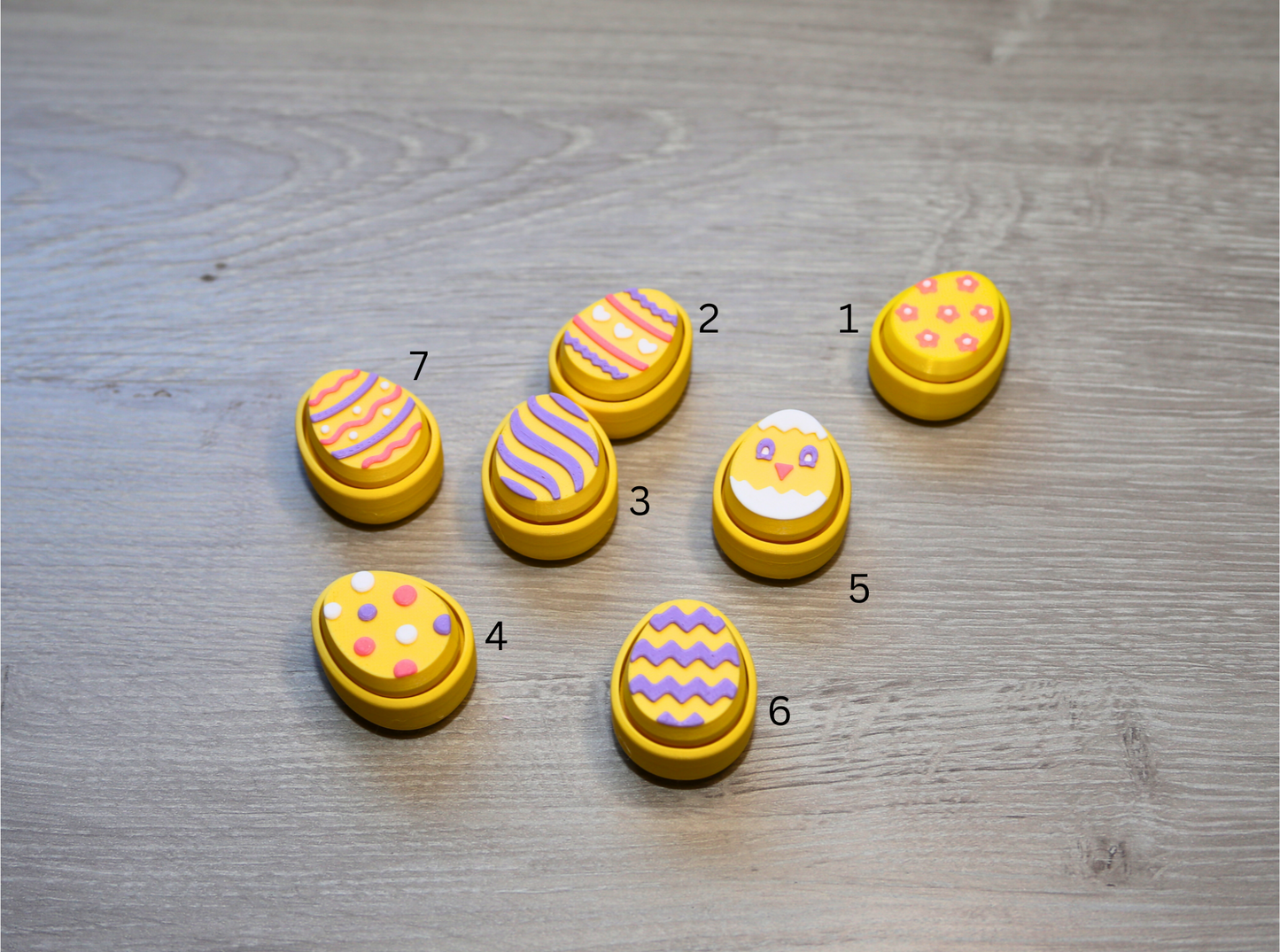Easter eggs and bunny Fidget Mechanical Clicker, 3D Printed Fun Toys